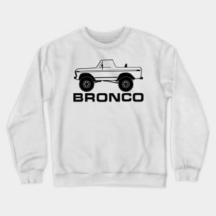 1978-1979 Bronco Side Topless Black Print Crewneck Sweatshirt